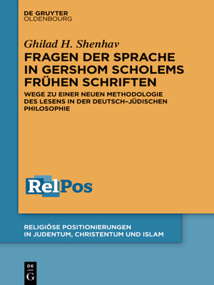 cover image of Fragen der Sprache in Gershom Scholems frühen Schriften